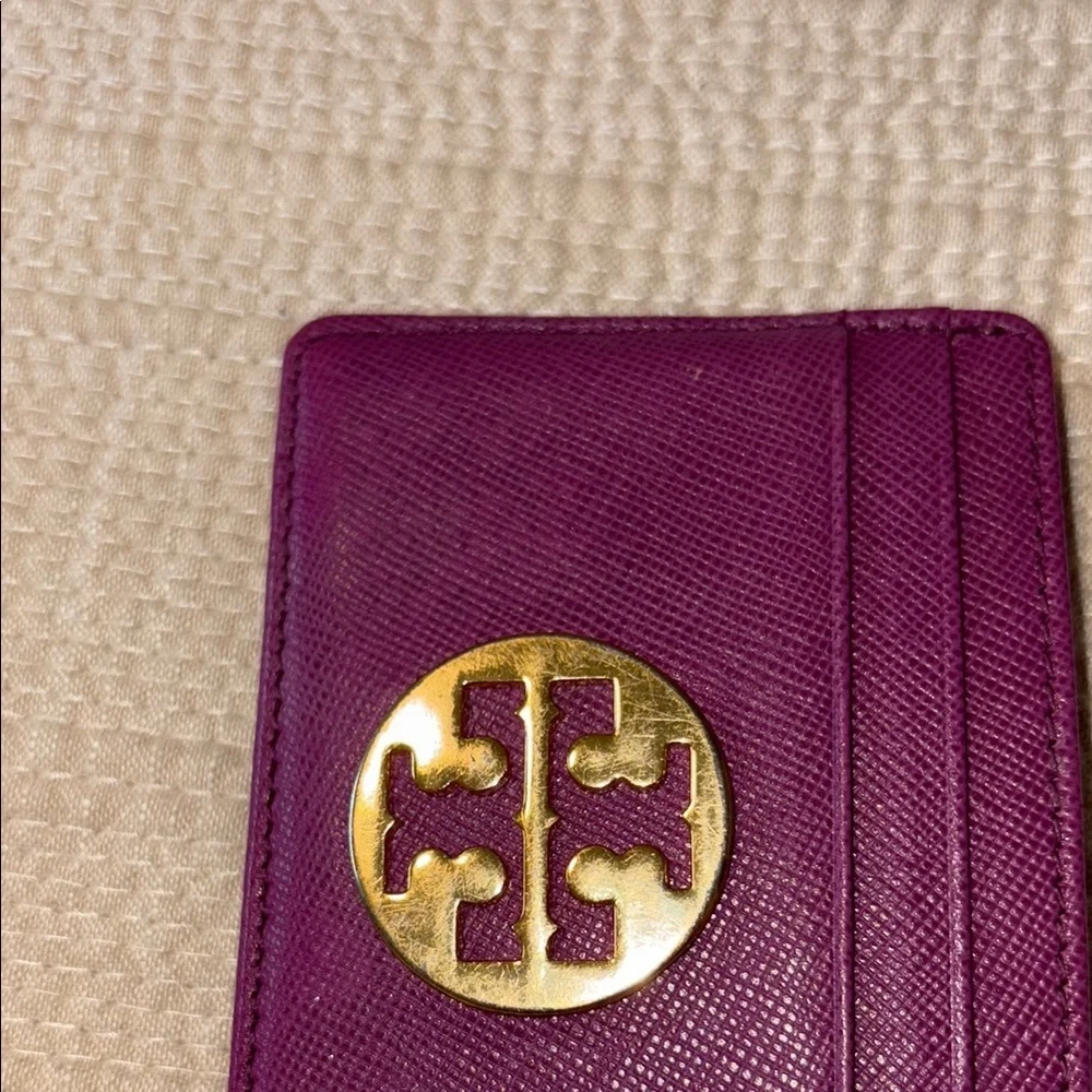 💜▪️Tory Burch▪️ Preloved Purple Card Holder (With Wear)